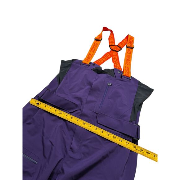 Orage Men’s Ski Snow Bib Pants Purple/Black Sz Large Waterproof Technical Shell - Picture 10 of 16